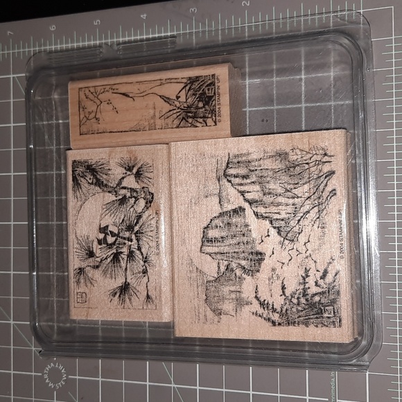 Oriental Brushstrokes rubber stamp set - Picture 1 of 4